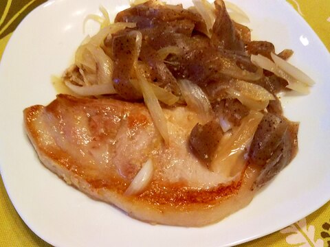 豚ロースの生姜焼き、イチジク風味